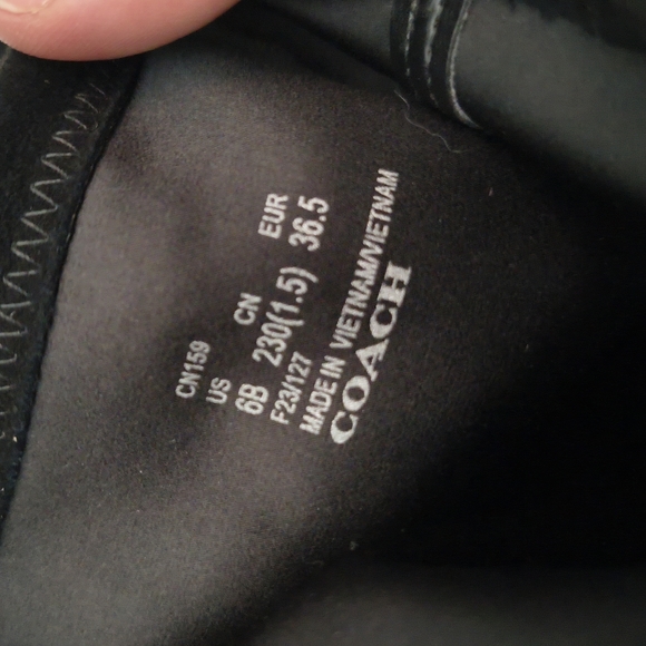 New COACH Cece Suede Tall Boots Black - Picture 8 of 8